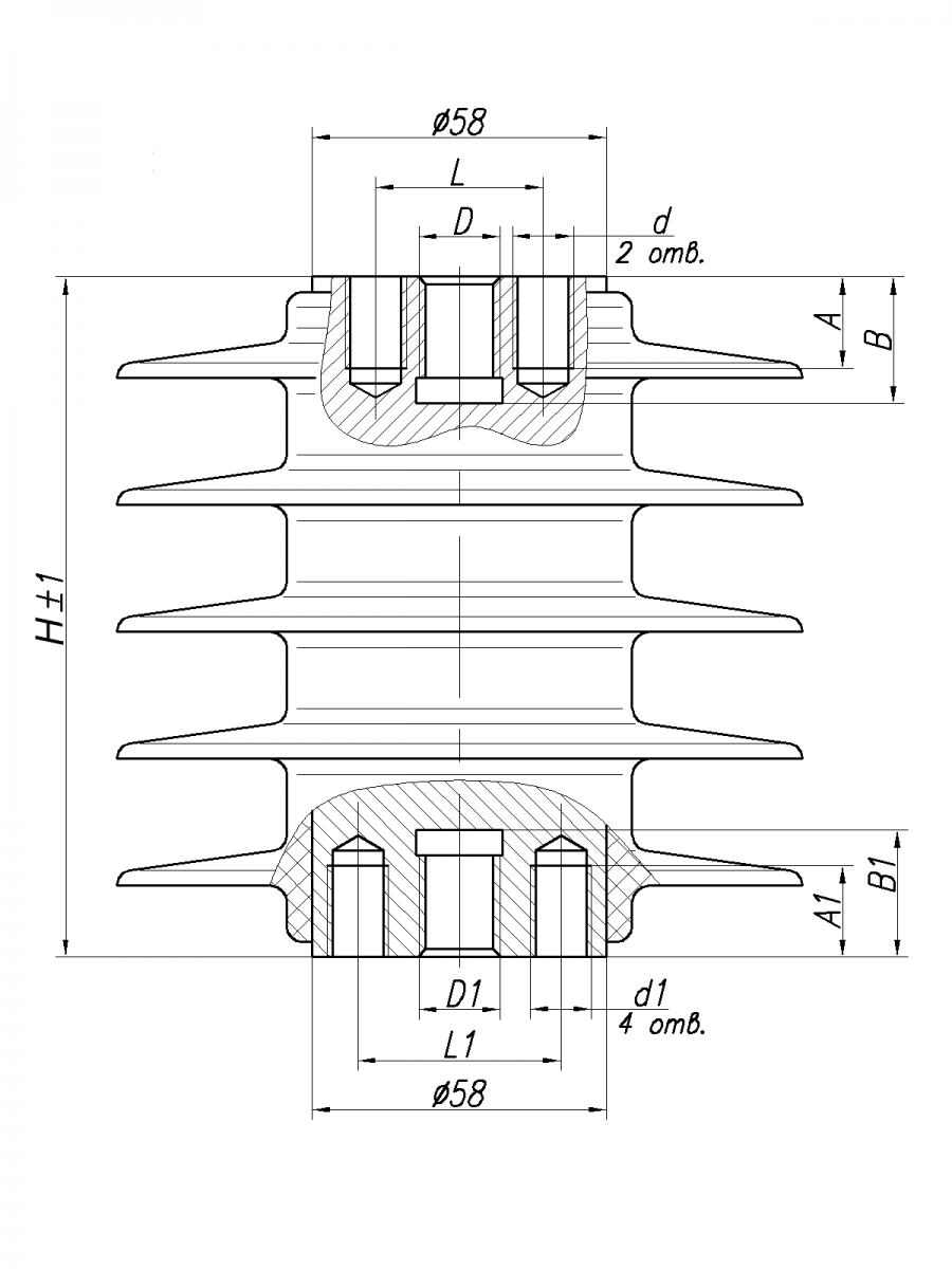 ОПОРНЫЙ СТЕРЖНЕВОЙ ПОЛИМЕРНЫЙ ИЗОЛЯТОР ОСК 16-10-4 УХЛ1 ОПОРНЫЙ СТЕРЖНЕВОЙ ПОЛИМЕРНЫЙ ИЗОЛЯТОР ОСК 16-10-4 УХЛ1